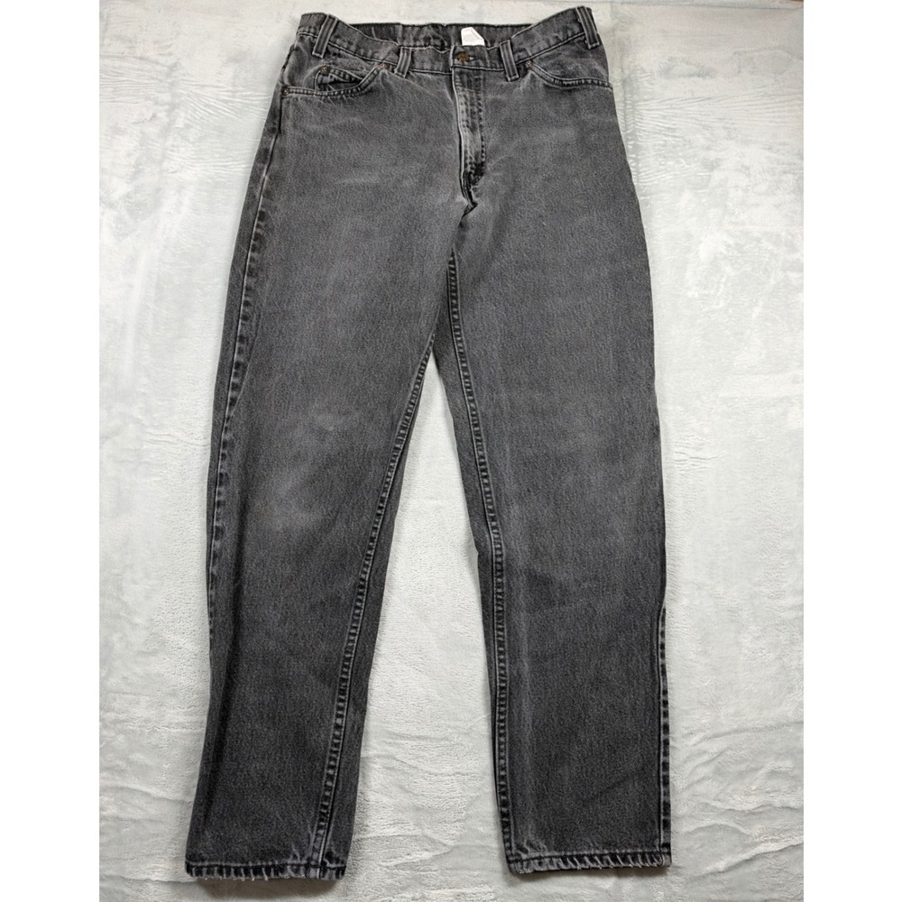 Vintage Levi's 550 Jeans W33 L32 Black Orange Tab Made USA Relaxed Fit 90s